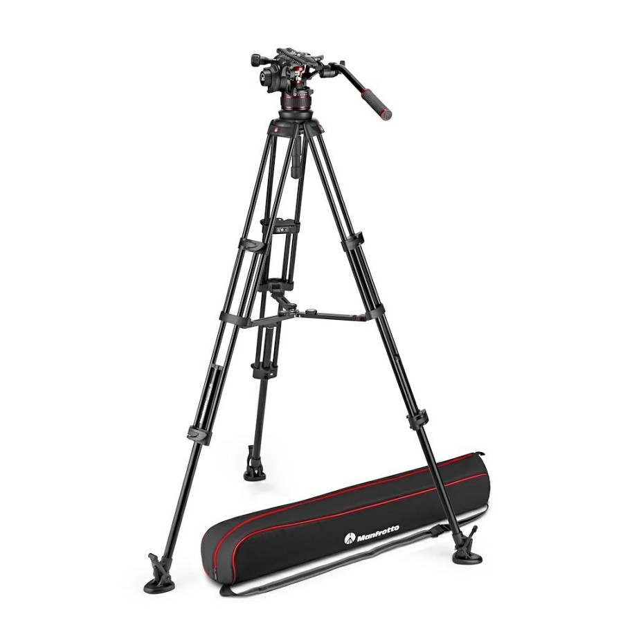 VIDEOSTATIV Manfrotto | Stativkit Video Nitrotech 612 + Alu Twin Ms Midtspreder