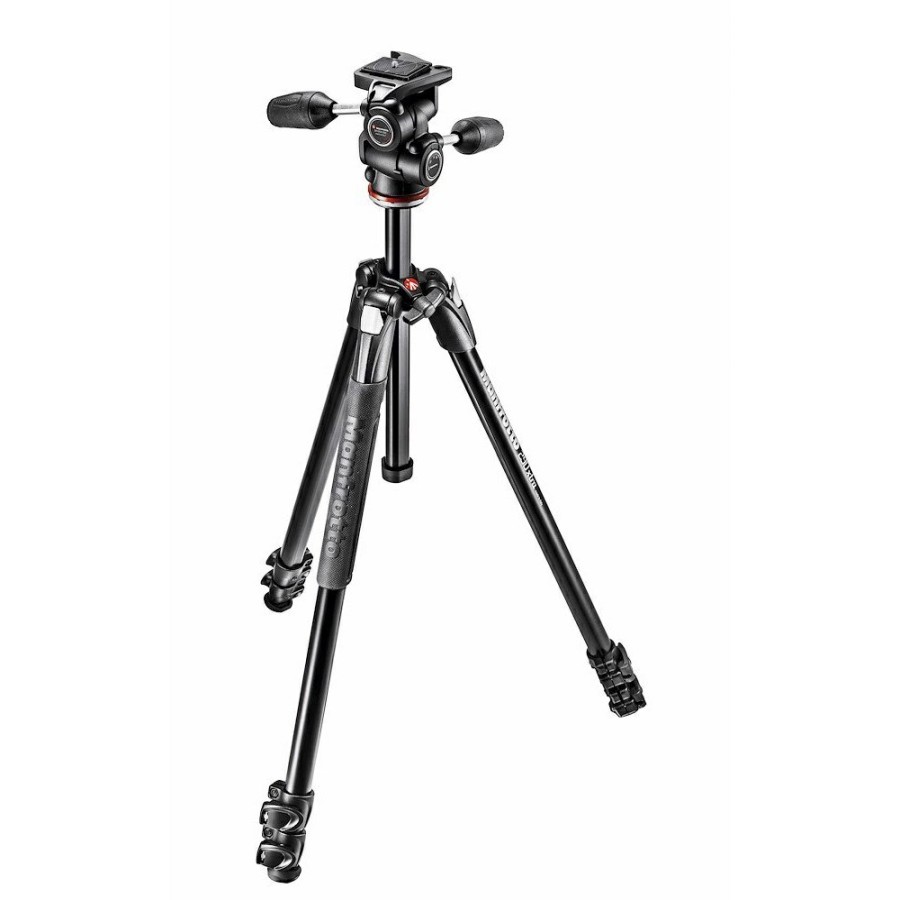 KAMERA Manfrotto | 290 Xtra 3-Seksjoners Aluminiumsstativ Med Treveishode