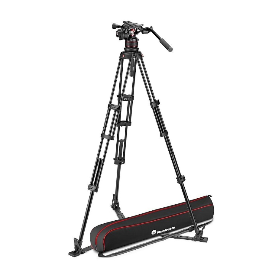 VIDEOSTATIV Manfrotto | Stativkit Video Nitrotech 612 + Alu Twin Gs Gulvspreder