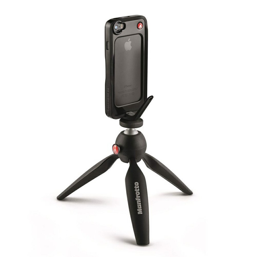 SMARTTELEFONER, ACTIONKAMERA & DRONER Manfrotto | Black Bumper For Iphone 5/5S + Kickstand + Hand-Wrist Strap